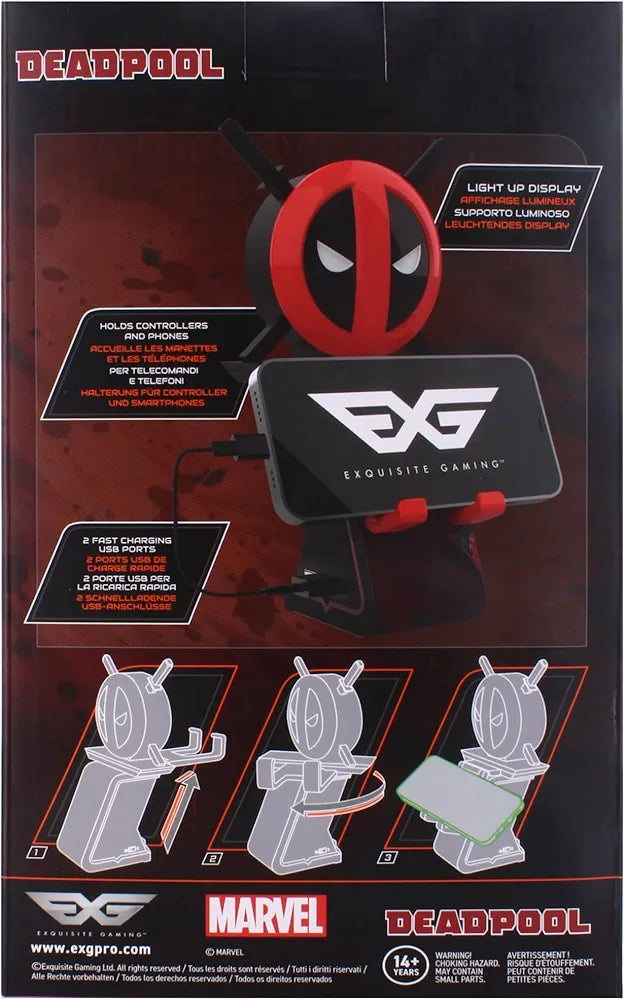 Cable Guys: LED Ikons Charging Phone +Controller Holder - Deadpool