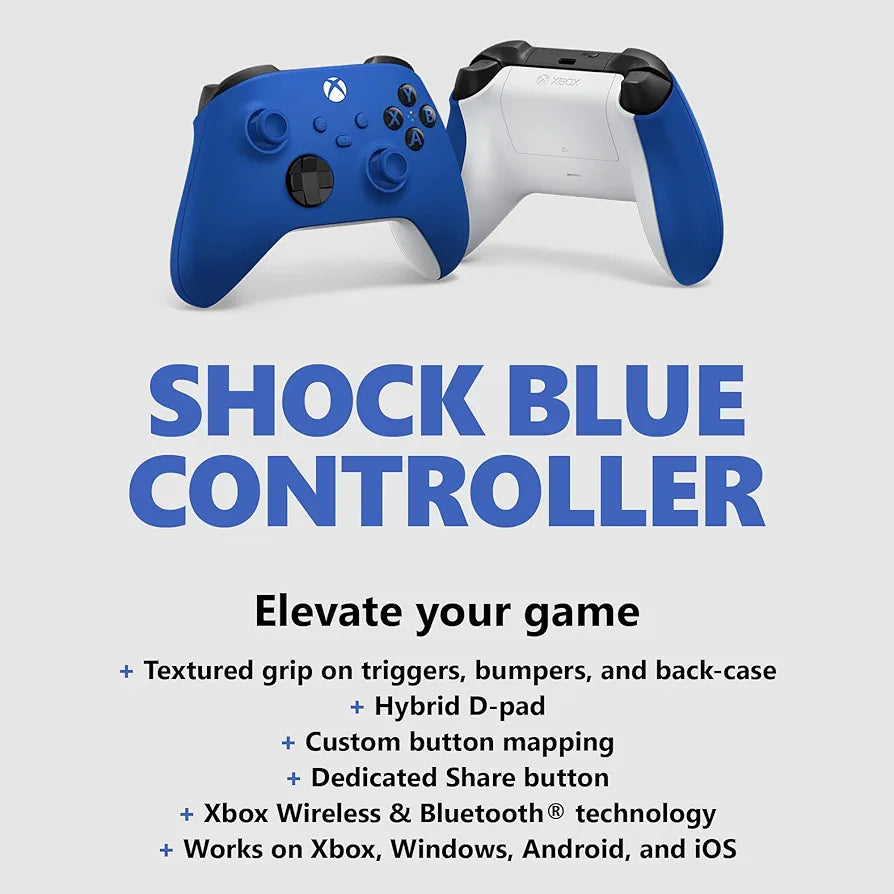 Microsoft Official Xbox Series X/S Wireless Controller - Shock Blue (Xbox Series X/S)