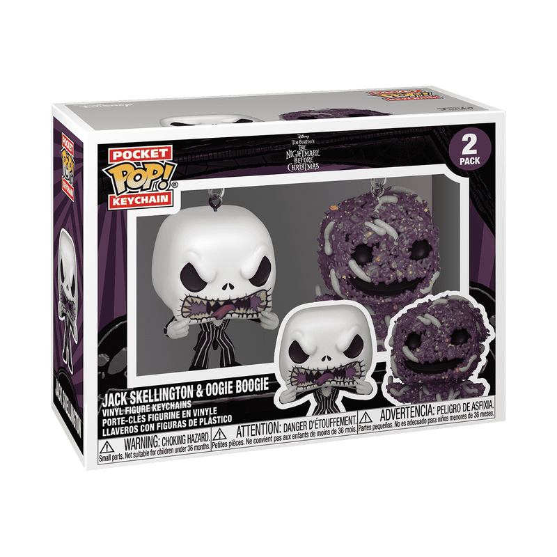 82402 Funko Pop! Keychain Jack Skellington & Oogie Boogie 2-Pack
