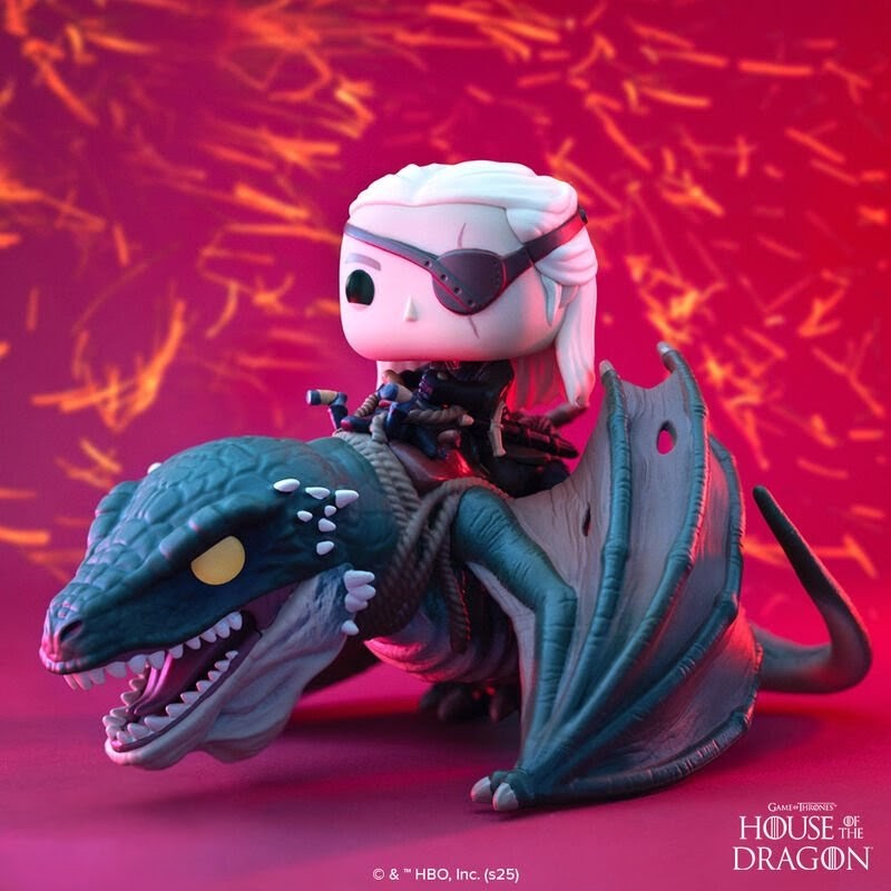 84436 Funko Pop Rides Exclusive: Deluxe Aemond Targaryen with Vhagar