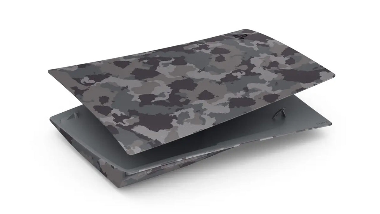 Sony Official Playstation 5 Console Cover - Gray Camo (CAN) (PS5)