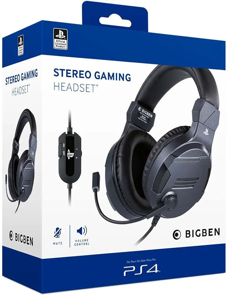 Big Ben Officially Licensed PlayStation 4: Stereo Headset V3 Wired - Black (PS4)