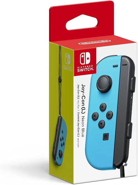 Nintendo Official Switch - Joy-Con Controller (L) - Neon Blue (Switch)