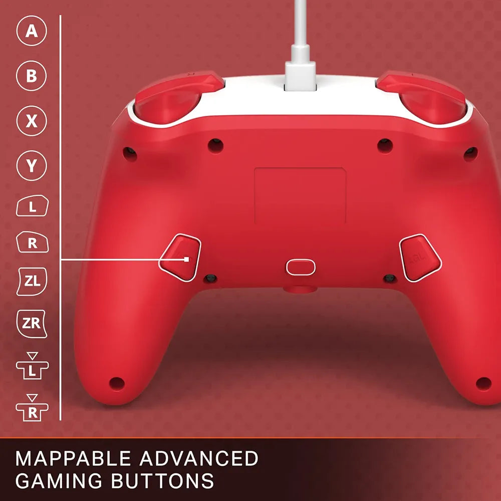 PowerA Officially Licensed Nintendo: EnWired Controller - Mario White (Switch)