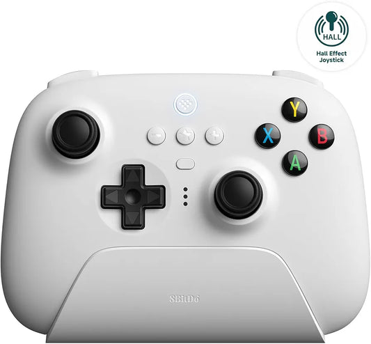8BitDo Ultimate 2.4G Hall Edition Wireless Controller + Charging Dock - White  (PC)
