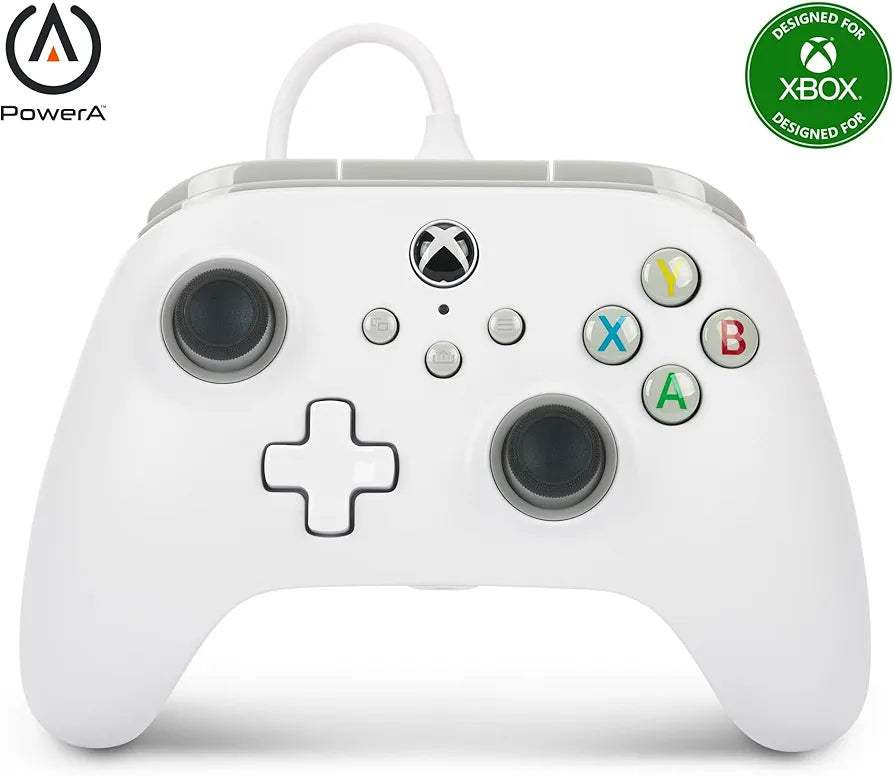 PowerA Officially Licensed: Wired Controller - White  (Xbox Series X/S)