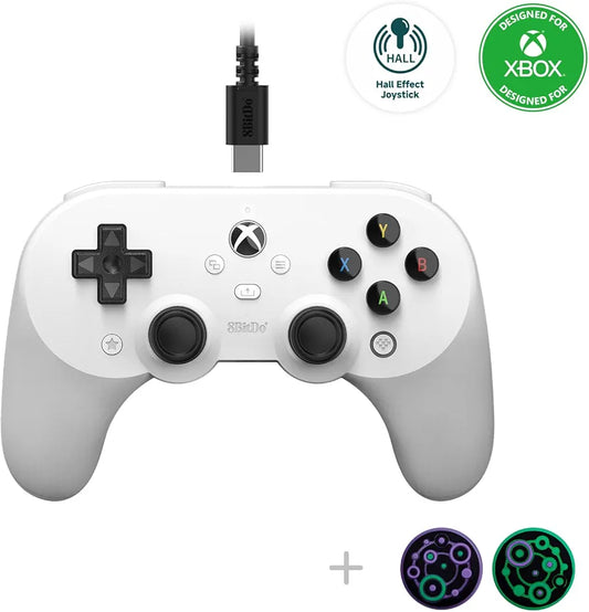 8BitDo Pro 2 Wired Controller +Game Pass Code - Hall Edition/White (PC)