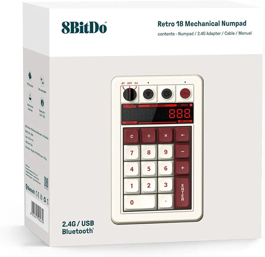 8BitDo Retro 18 Mechanical Numpad - Fami Edition  (PC)
