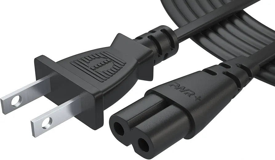 AC Power Cord Slim Power Supply Cable Replacement (Multi)