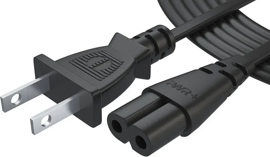 AC Power Cord Slim Power Supply Cable Replacement (Multi)