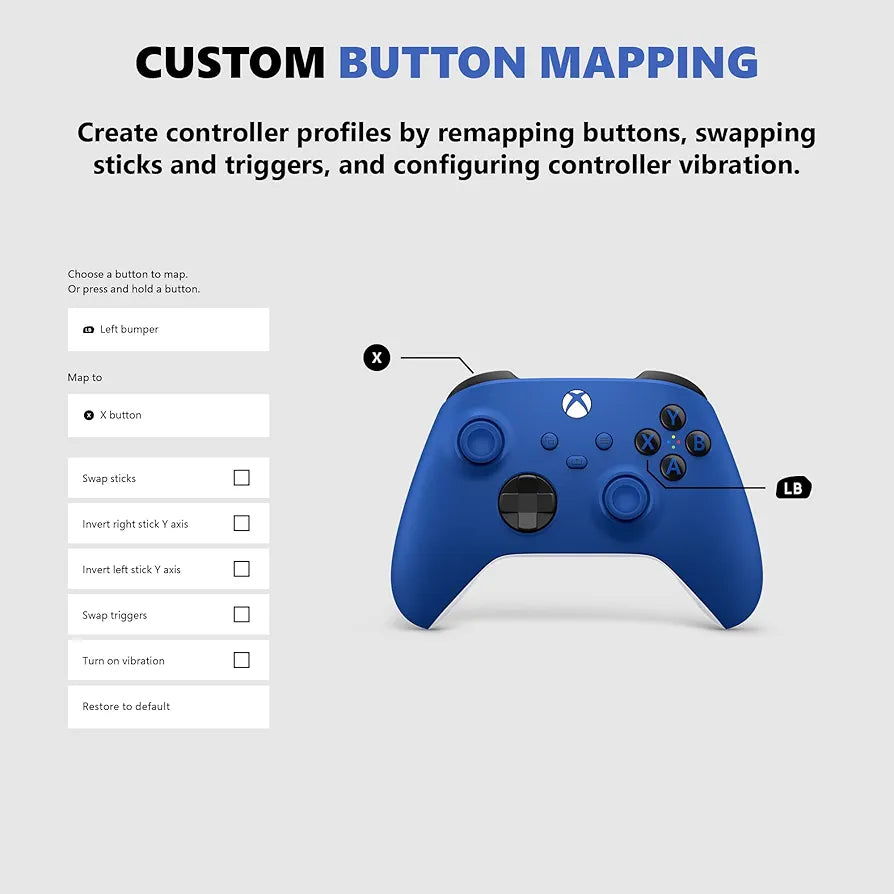 Microsoft Official Xbox Series X/S Wireless Controller - Shock Blue (Xbox Series X/S)