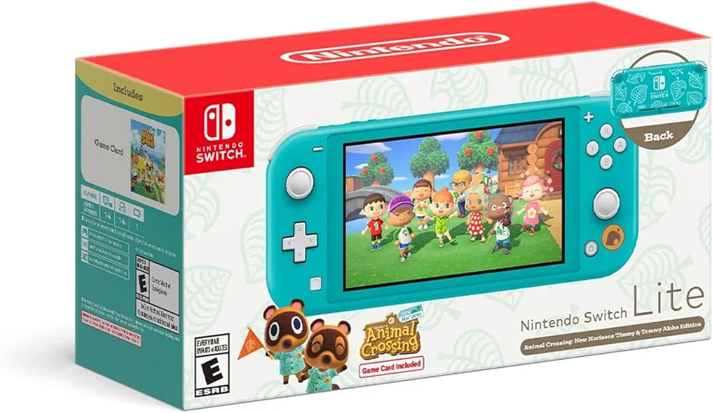 Nintendo Switch Console Lite + Animal Crossing: New Horizon Timmy & Tommy’s Aloha Edition - Turquoise (Switch)