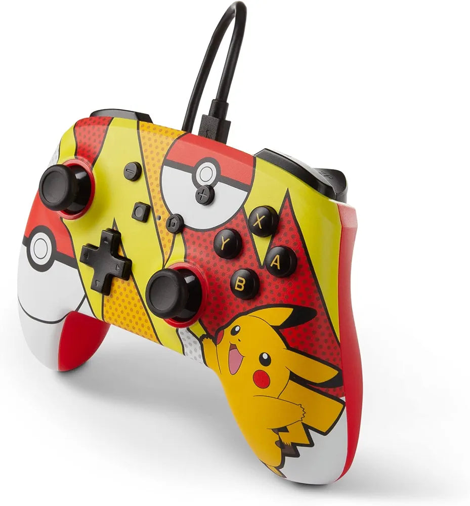 PowerA Officially Licensed Nintendo: Enhanced Wired Controller - Pikachu Pop (Switch)