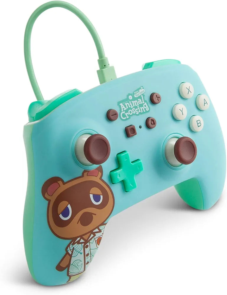 PowerA Officially Licensed Nintendo: Enhanced Wired Controller - Animal Crossing - Nook (Switch)