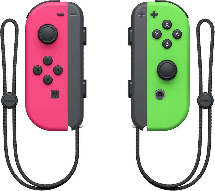 Nintendo Official Switch Joy-Con Pair - Neon Green/Neon Pink  (Switch)