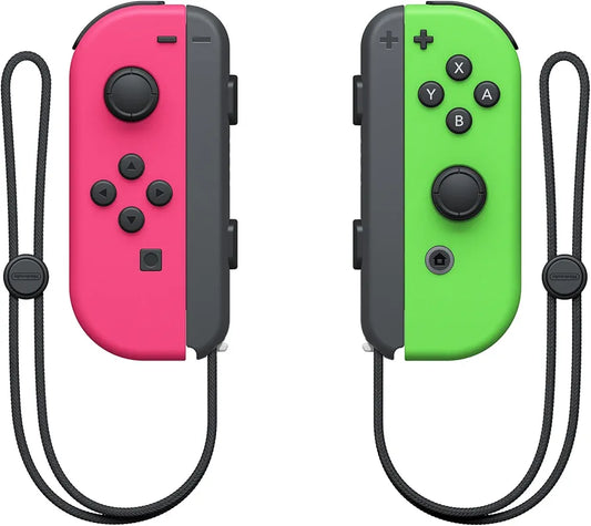 Nintendo Official Switch Joy-Con Pair - Neon Green/Neon Pink  (Switch)