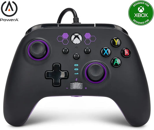 PowerA Officially Licensed Microsoft: Enhanced Wired Controller - Purple Hex (US) (Xbox One/Xbox Series X/S)