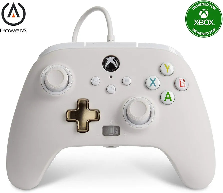 PowerA Officially Licensed Microsoft: Enhanced Wired Controller - Mist White (US) (Xbox One/Xbox Series X/S)