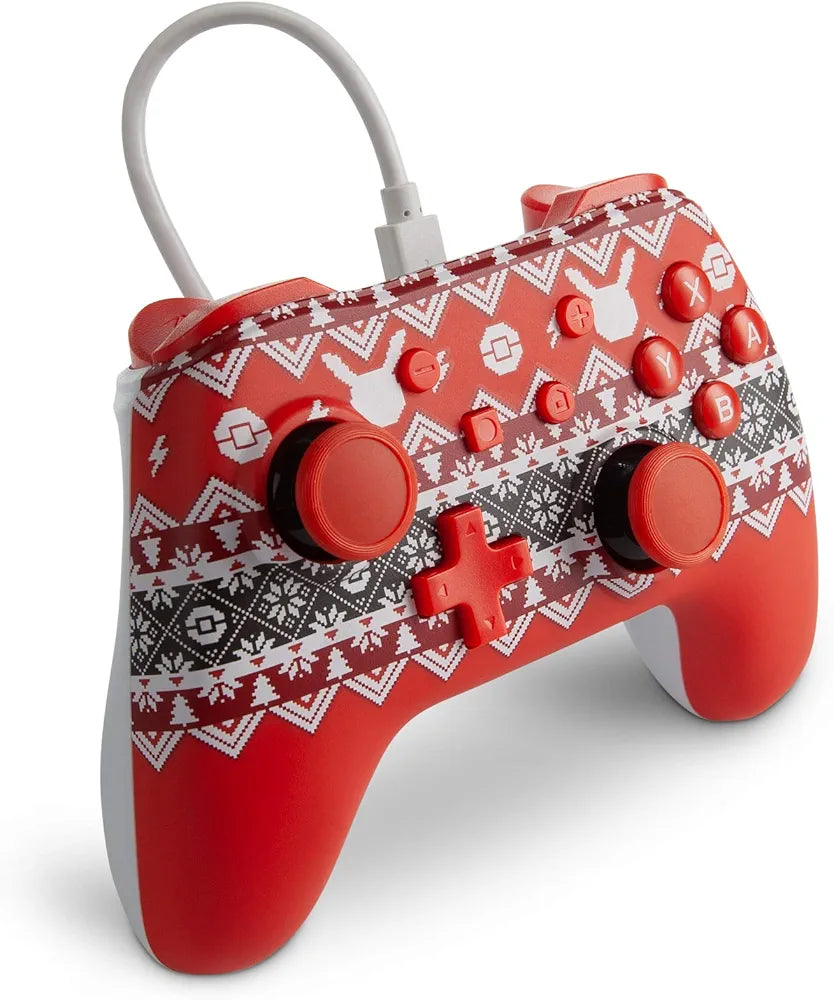 PowerA Officially Licensed Nintendo: Enhanced Wired Controller - Pokemon Holiday Sweater (Switch)