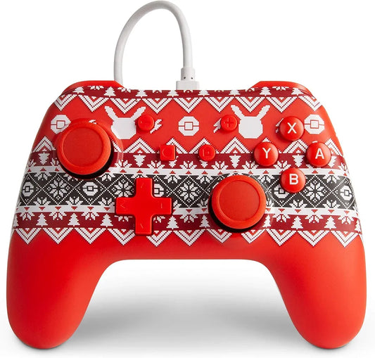 PowerA Officially Licensed Nintendo: Enhanced Wired Controller - Pokemon Holiday Sweater (Switch)