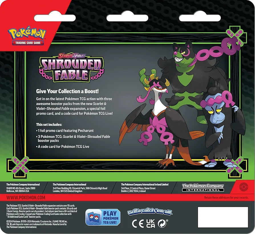 Pokemon TCG: Scarlet & Violet: Shrouded Fable - 3 Pack Blister