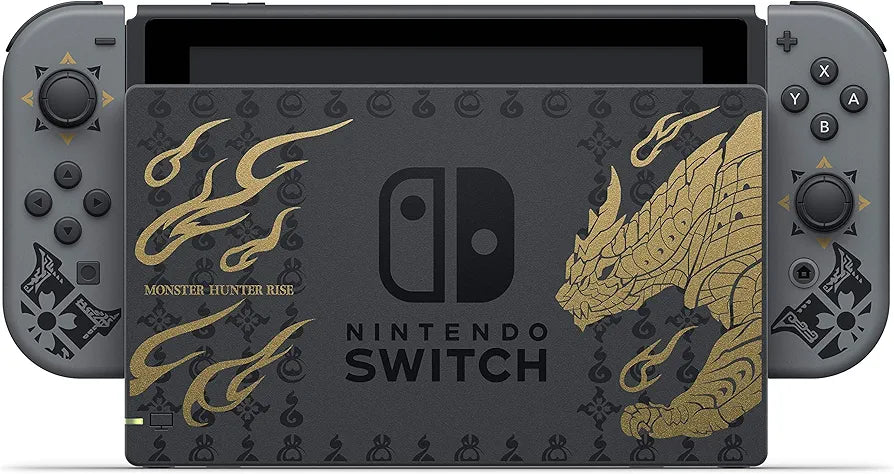 Nintendo Switch Console V2 - Monster Hunter Rise Deluxe Kit  (Switch)