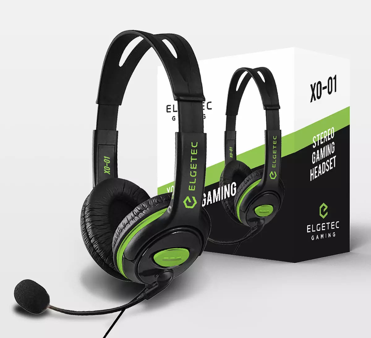 Elgetec Stereo Wired Gaming Headset - Black/Green (Multi)