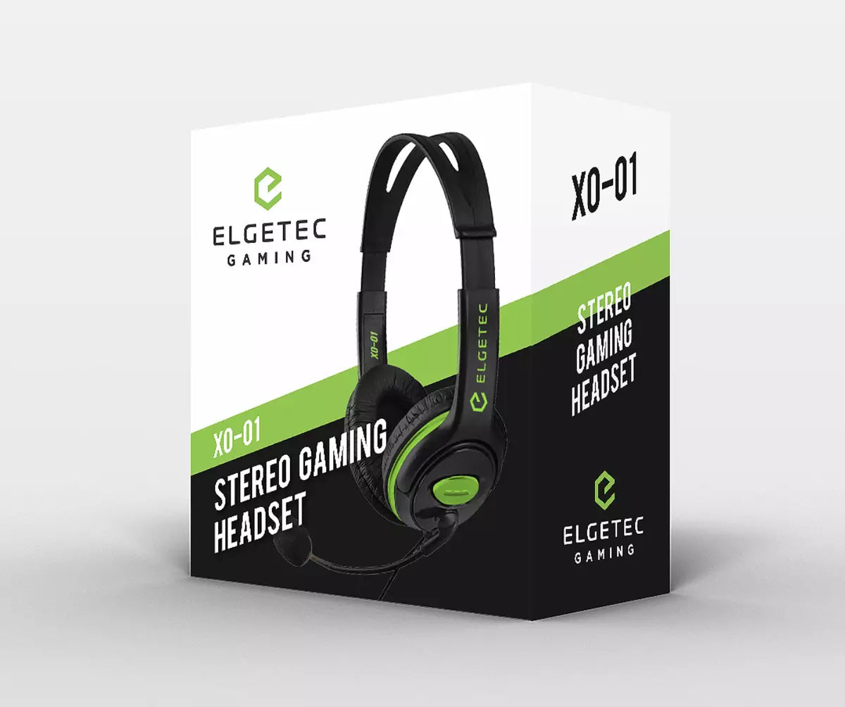Elgetec Stereo Wired Gaming Headset - Black/Green (Multi)